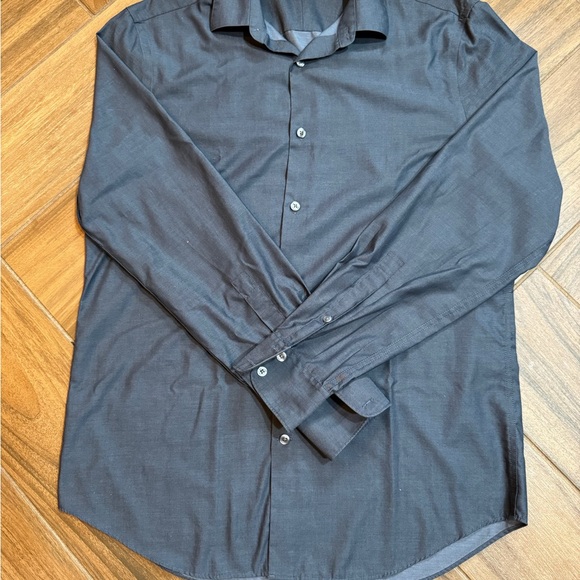 Perry Ellis gray long sleeves dress shirt - Picture 2 of 5